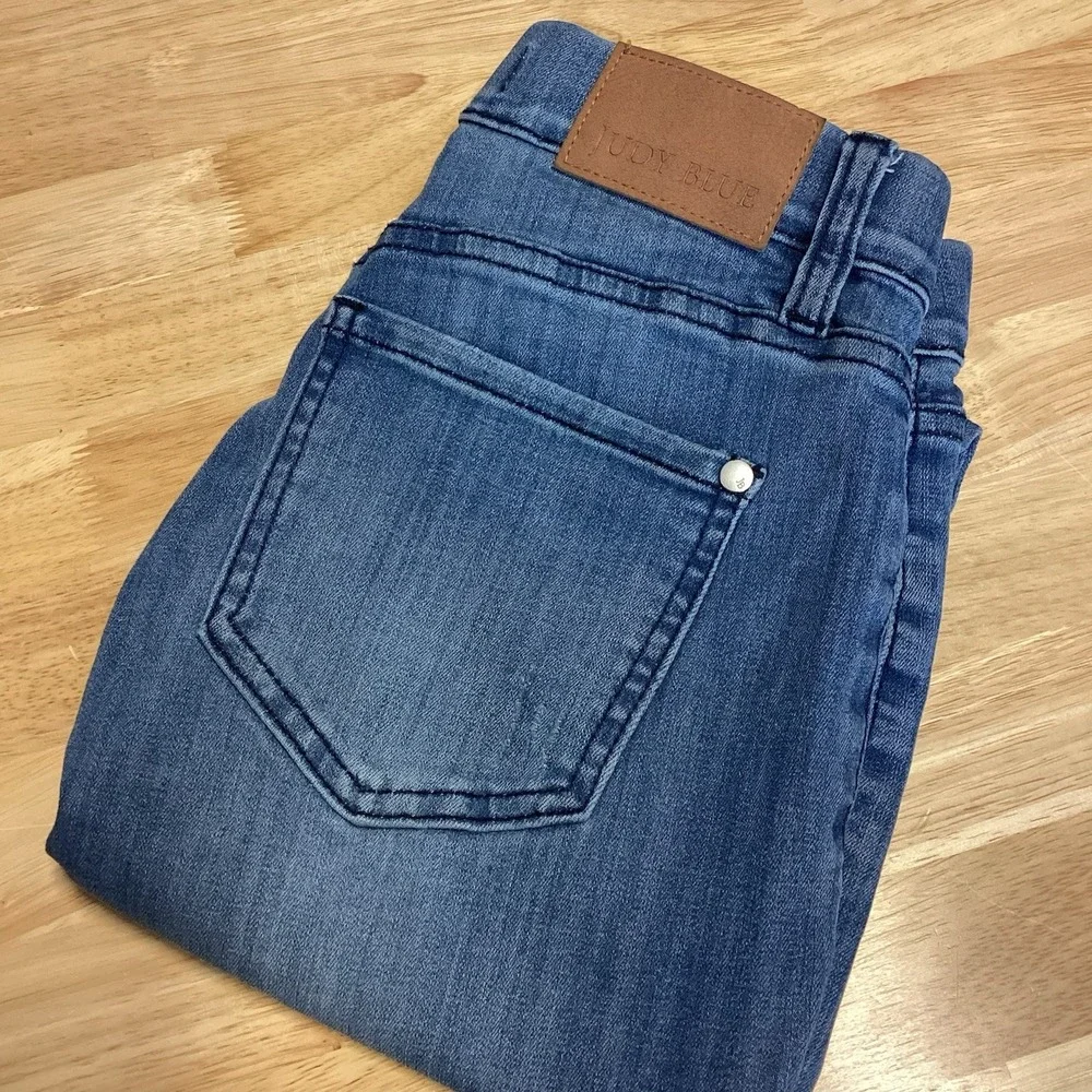 Ladies Judy Blue Skinny Fit Stretch Denim Jeans 3/26 JB88746 Distressed‎